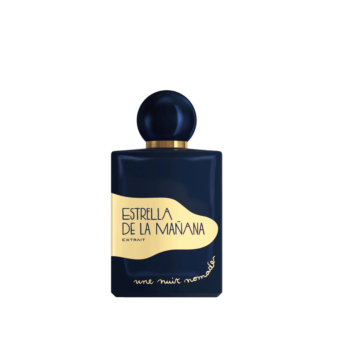Perfume bottle labeled 'Estrella de la Mañana' on a white background